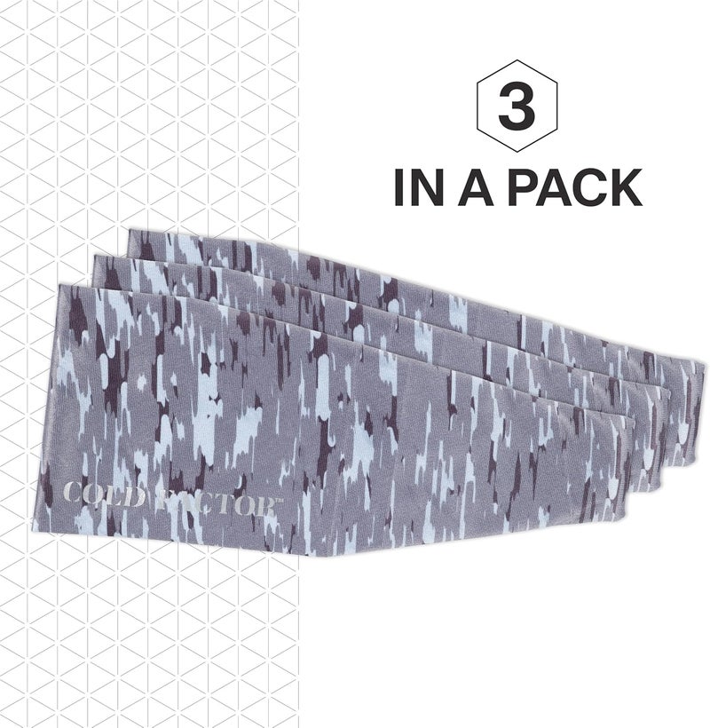 COLD FACTOR Cooling Headband for Women and Men – UPF 50+ Advanced Evaporative Comfort, Instant Cooling Sweatband for Outdoor Sports, Fitness, Yoga, Hiking, Running, and Workout – 3 Pack - Image 3
